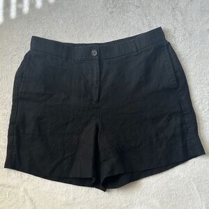 J Crew Women’s Lightweight Breathable Linen Resort Wear‎ Coastal Shorts Black M